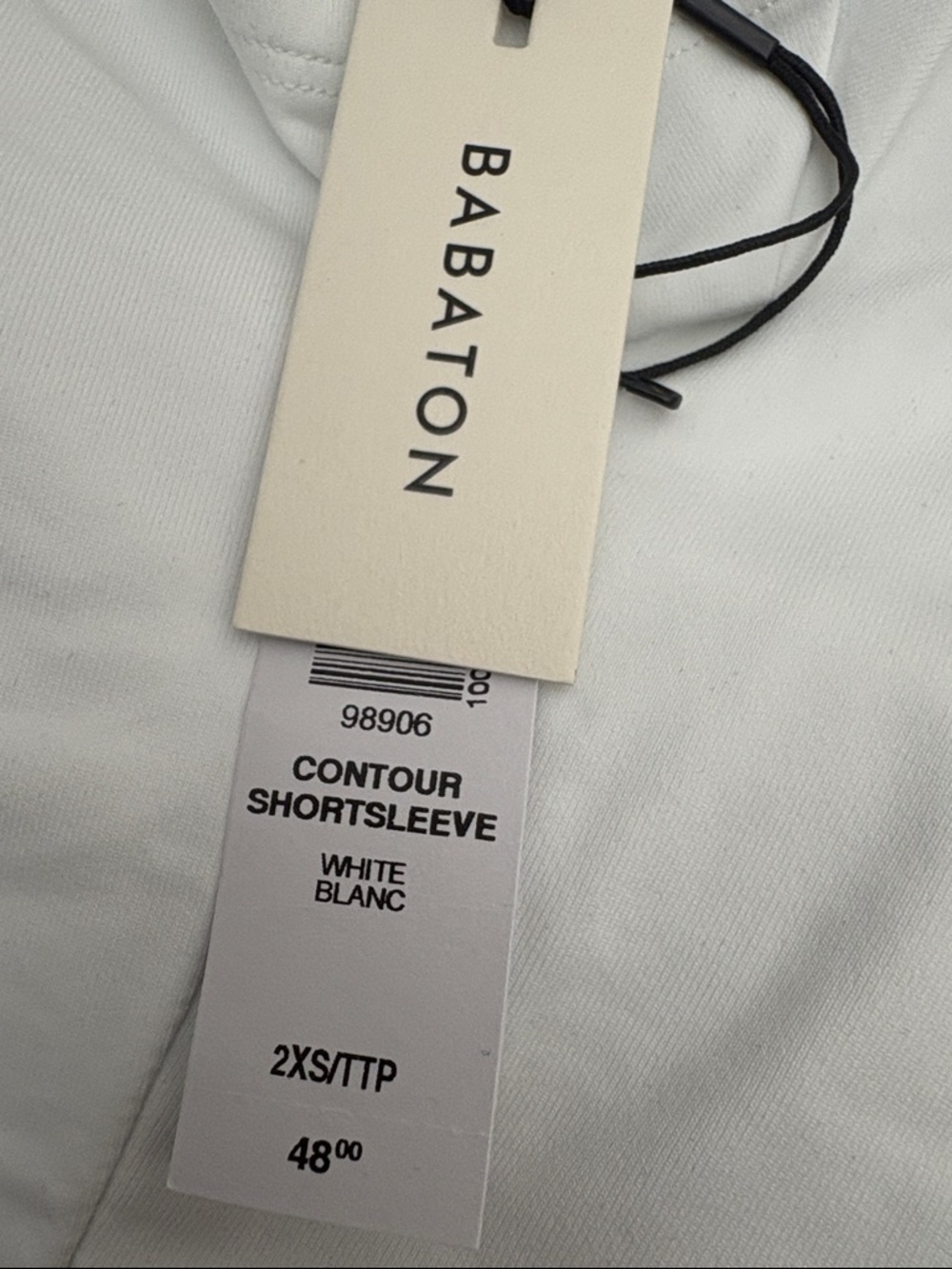 Babaton White Square Neck Short Sleeve Bodysuit - Clean White 8906 - Picture 2 of 8
